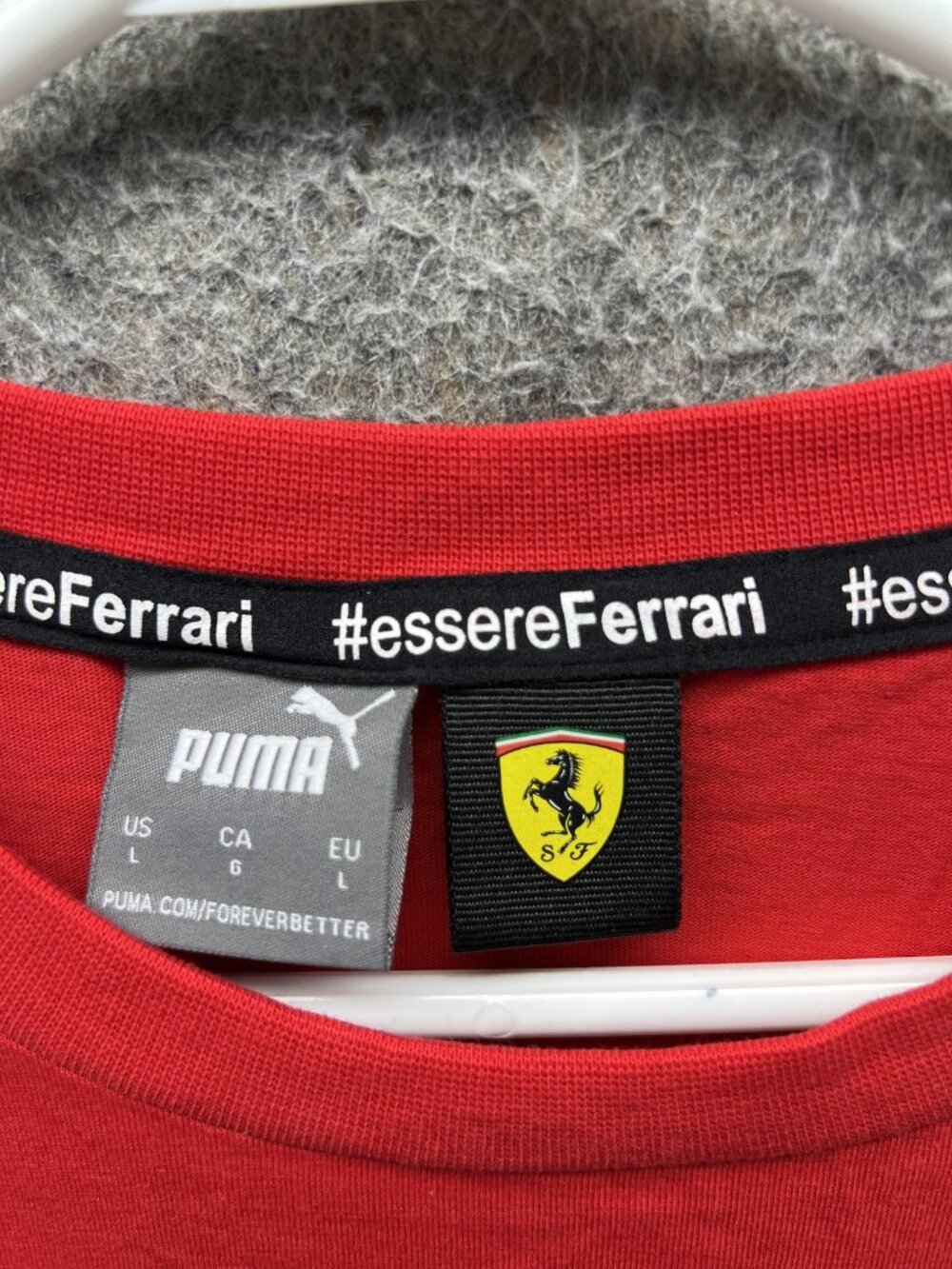 Puma Ferrari Shirt Mens Large Red Formula One Ferrari SF Team Tee Scuderia - Picture 6 of 12